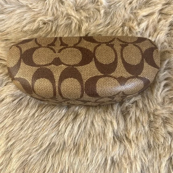 Coach EUC Signature Brown & Team Sunglasses Case - Picture 3 of 5